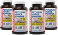 Yerba Prima Psyllium Husks Powder - 4 x 12 oz Pack (New Label) - Natural Fiber for Regularity & Gut Health