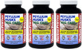 Yerba Prima Psyllium Husks Veg Caps - 180 Count Pack of 3 | Vegan, Non-GMO, Gluten Free Fiber Supplement