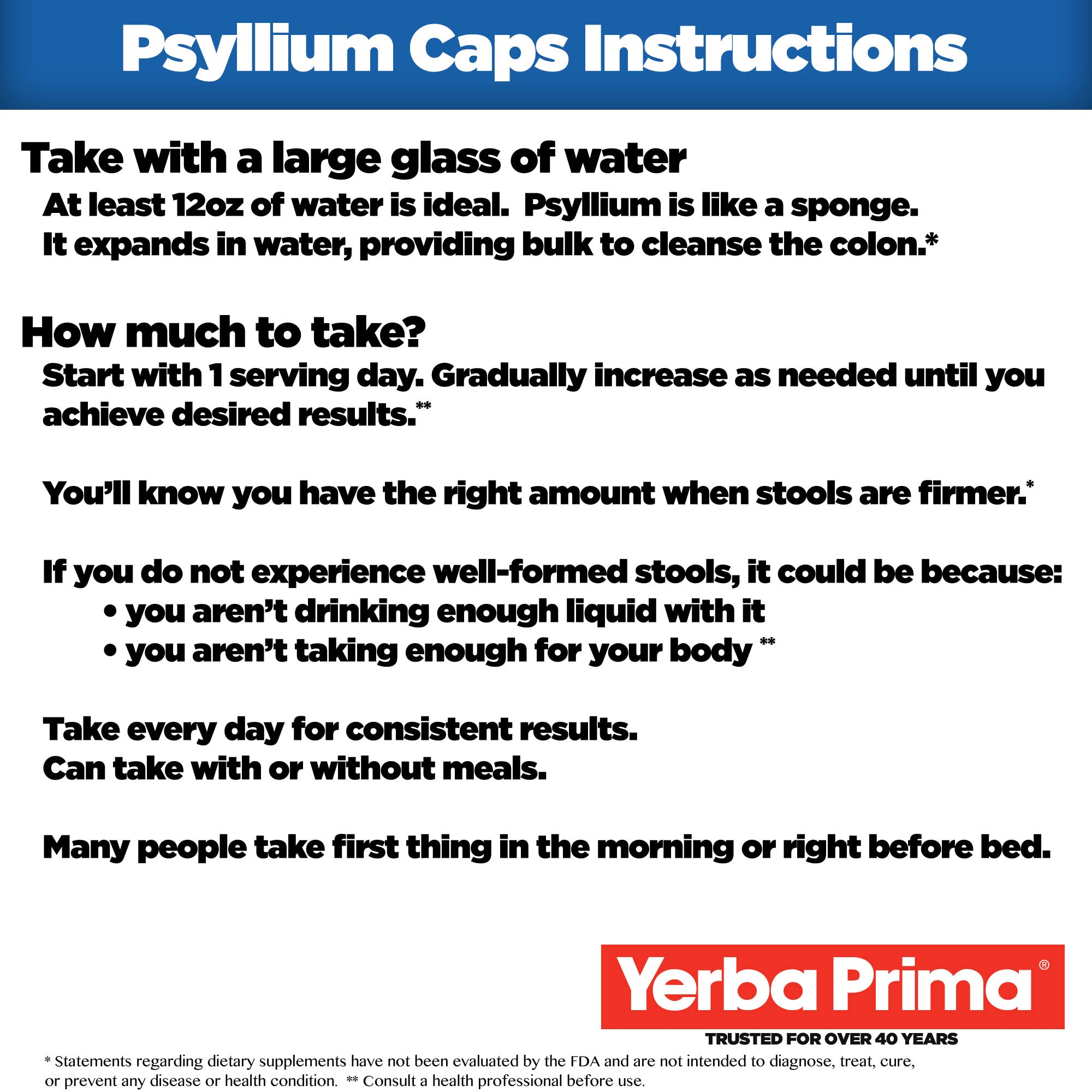 Yerba Prima Psyllium Husks Veg Caps – 4x180 Count | Vegan, Gluten Free, Non-GMO Fiber
