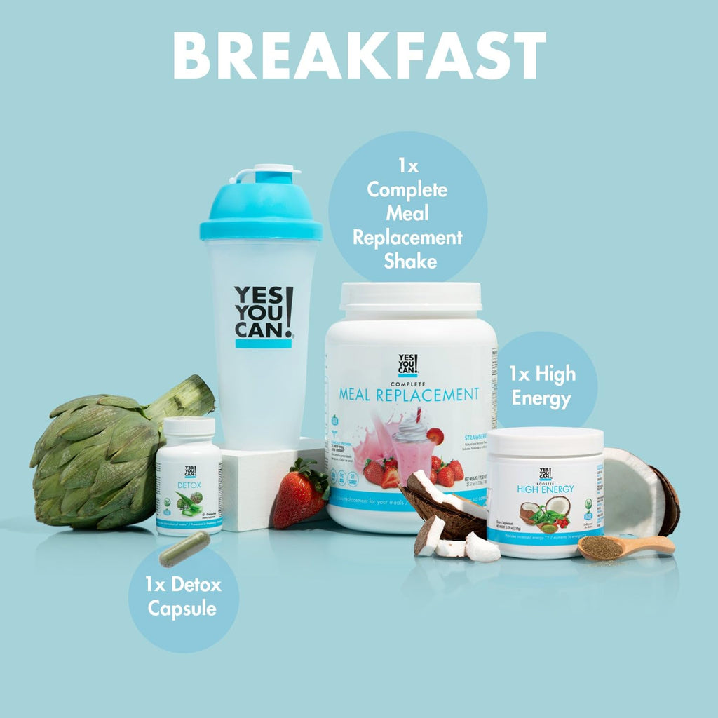 Yes You Can! Detox Plus Kit – Complete Meal Replacement Powder, Aloe Vera Hibiscus, High Energy Boost