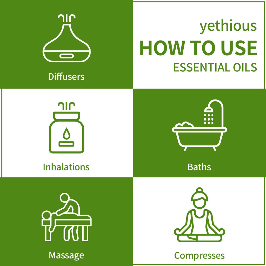 yethious Camphor Essential Oil 100ML – Diffuser, Aromatherapy, Massage & DIY Fragrance