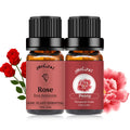 yethious Rose & Peony Essential Oils – Organic 2x10ml Gift Set for Diffuser, Skincare, Soaps & Candles