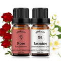 yethious Rose & Jasmine Essential Oil Set – 2 x 10ml Organic Fragrance Oils for Diffuser, Skin & Hair