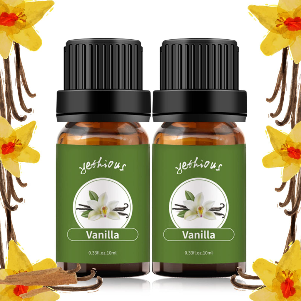 Yethious 2 Pack Vanilla Essential Oil – 100% Pure Organic Vanilla