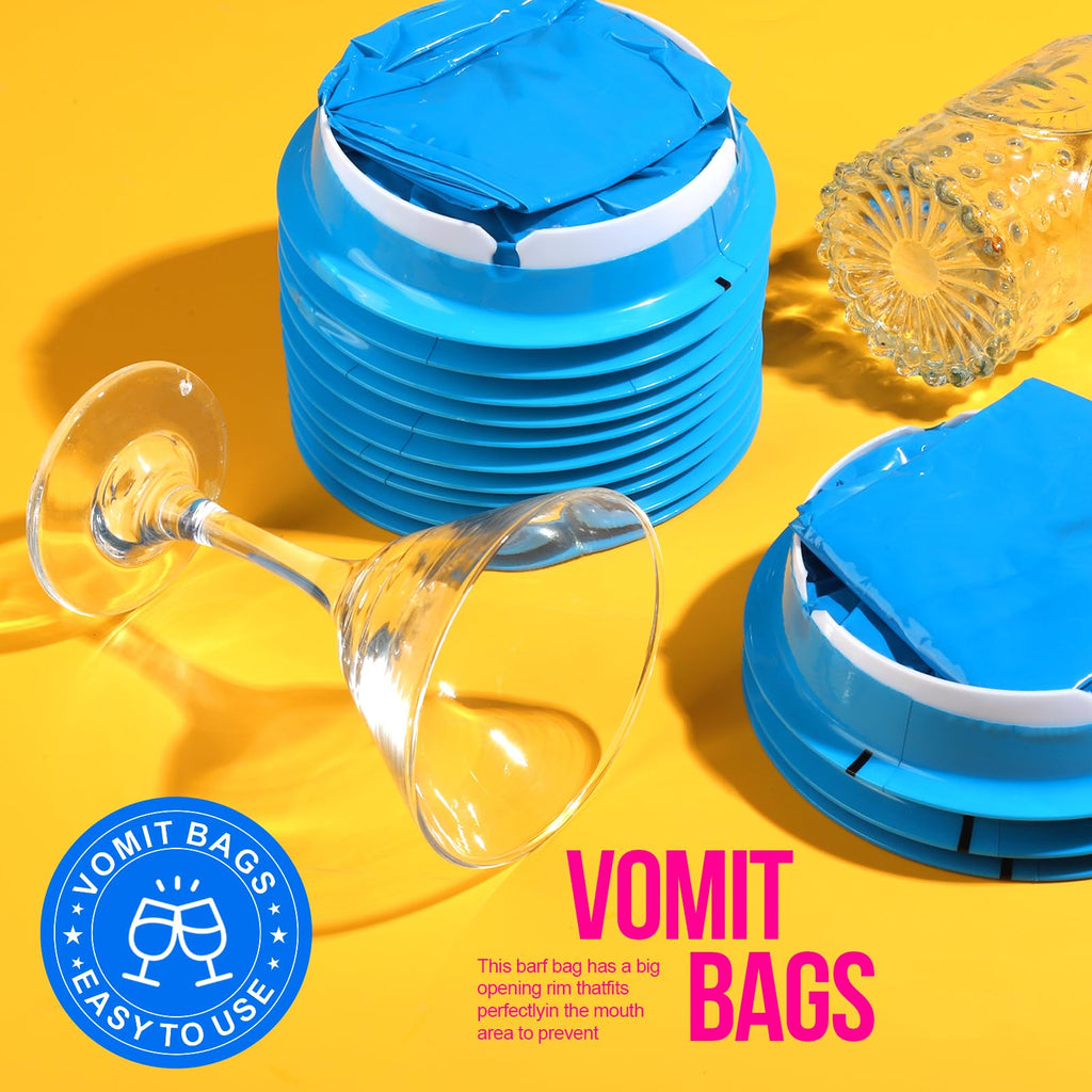 YGDZ Vomit Bags Disposable – 15 Pack, 1000ml, Leak-Resistant Emesis Bags for Travel & Nausea