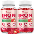 Yikecao 2 Pack Vegan Iron Gummies | Iron Supplement for Women & Men