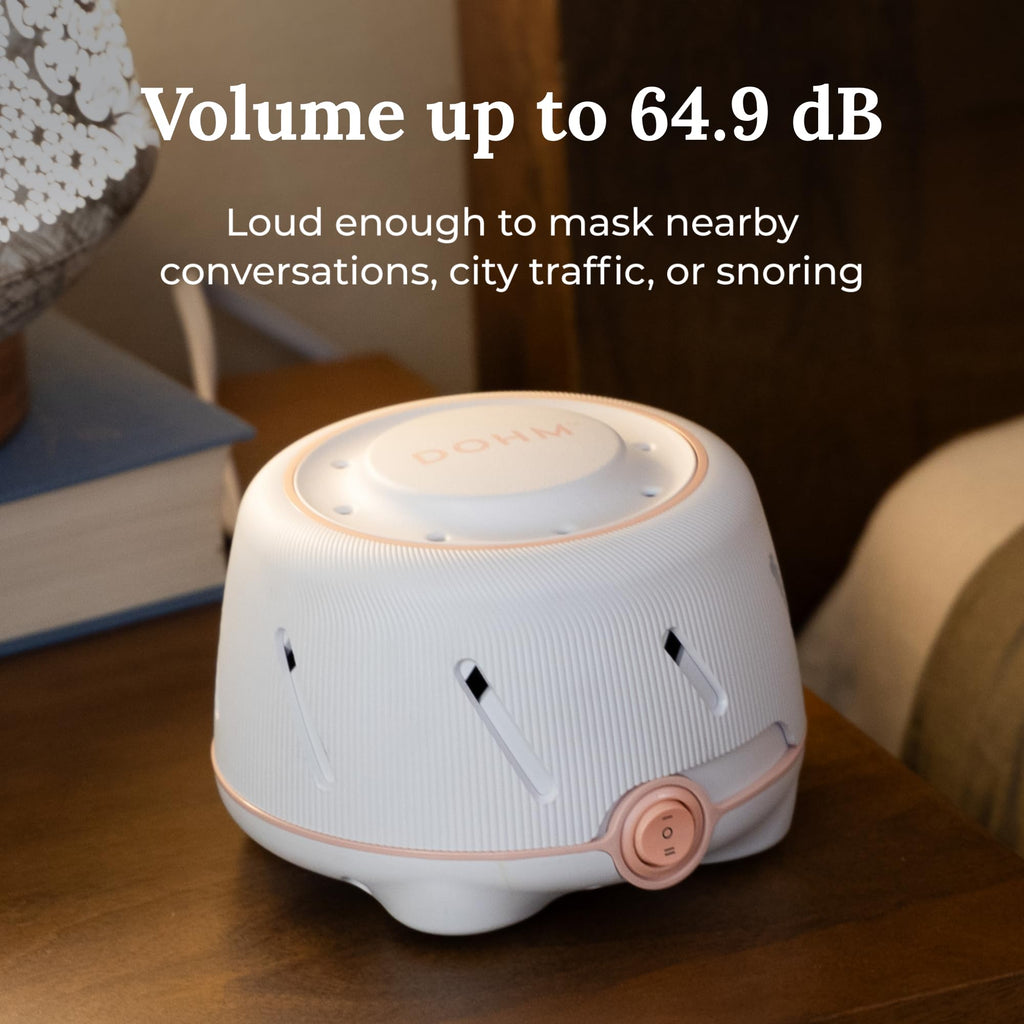 Yogasleep Dohm White & Pink — The Original White Noise Machine for Sleep, Baby Soothing & Office Privacy