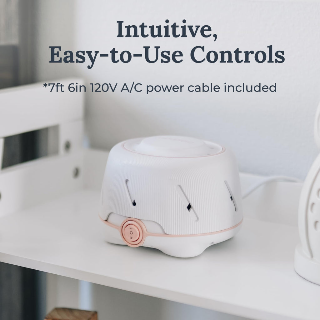 Yogasleep Dohm White & Pink — The Original White Noise Machine for Sleep, Baby Soothing & Office Privacy