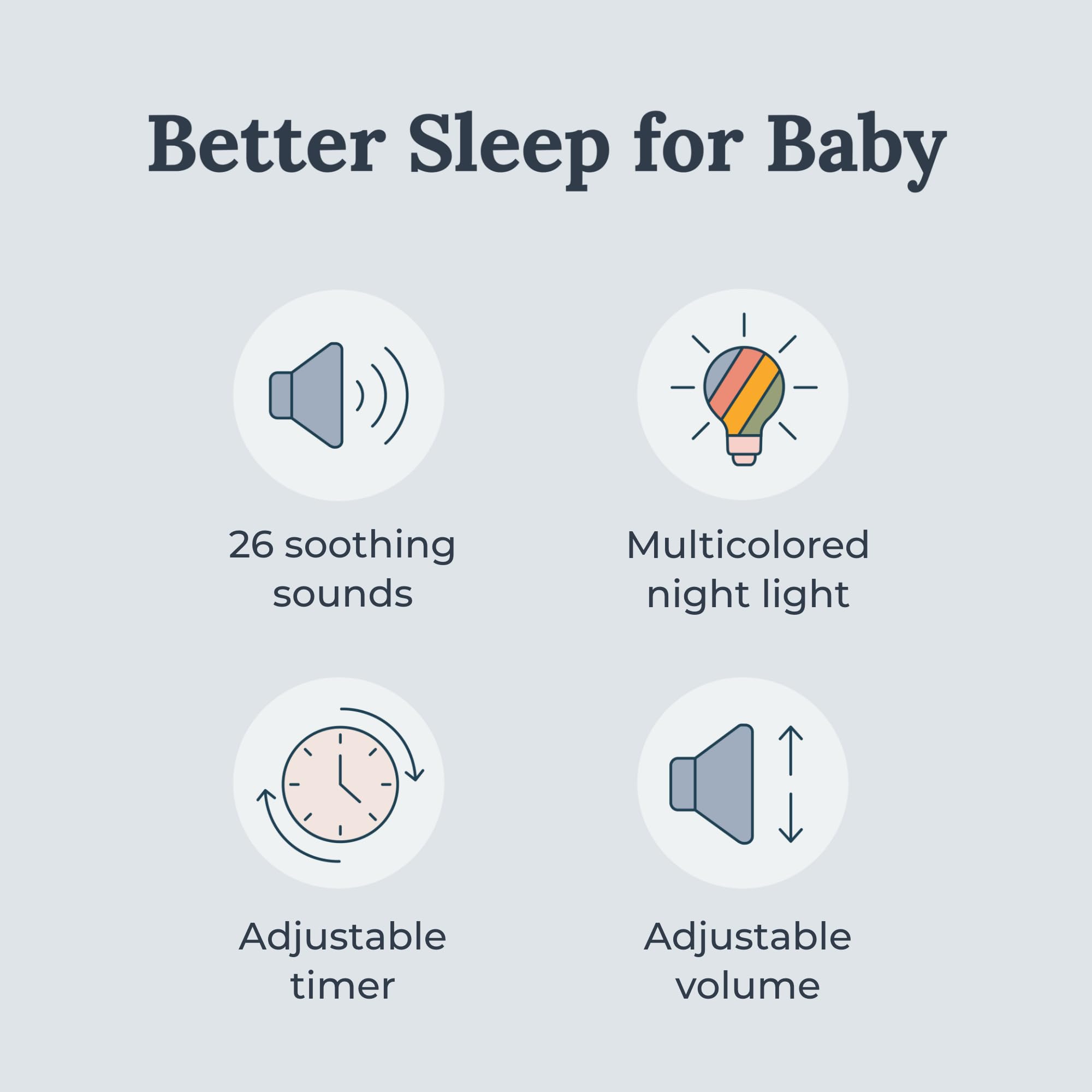 YOGASLEEP Dreamcenter: 26-Track White Noise Machine with Night Light & Sleep Timer