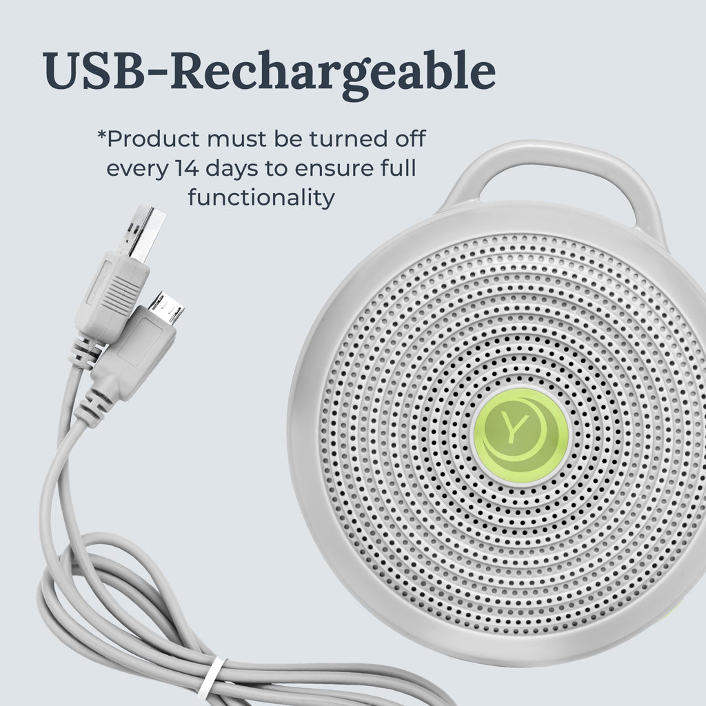 Yogasleep Hushh Portable White Noise Machine for Baby — 3 Soothing Sounds, Compact & USB-Rechargeable