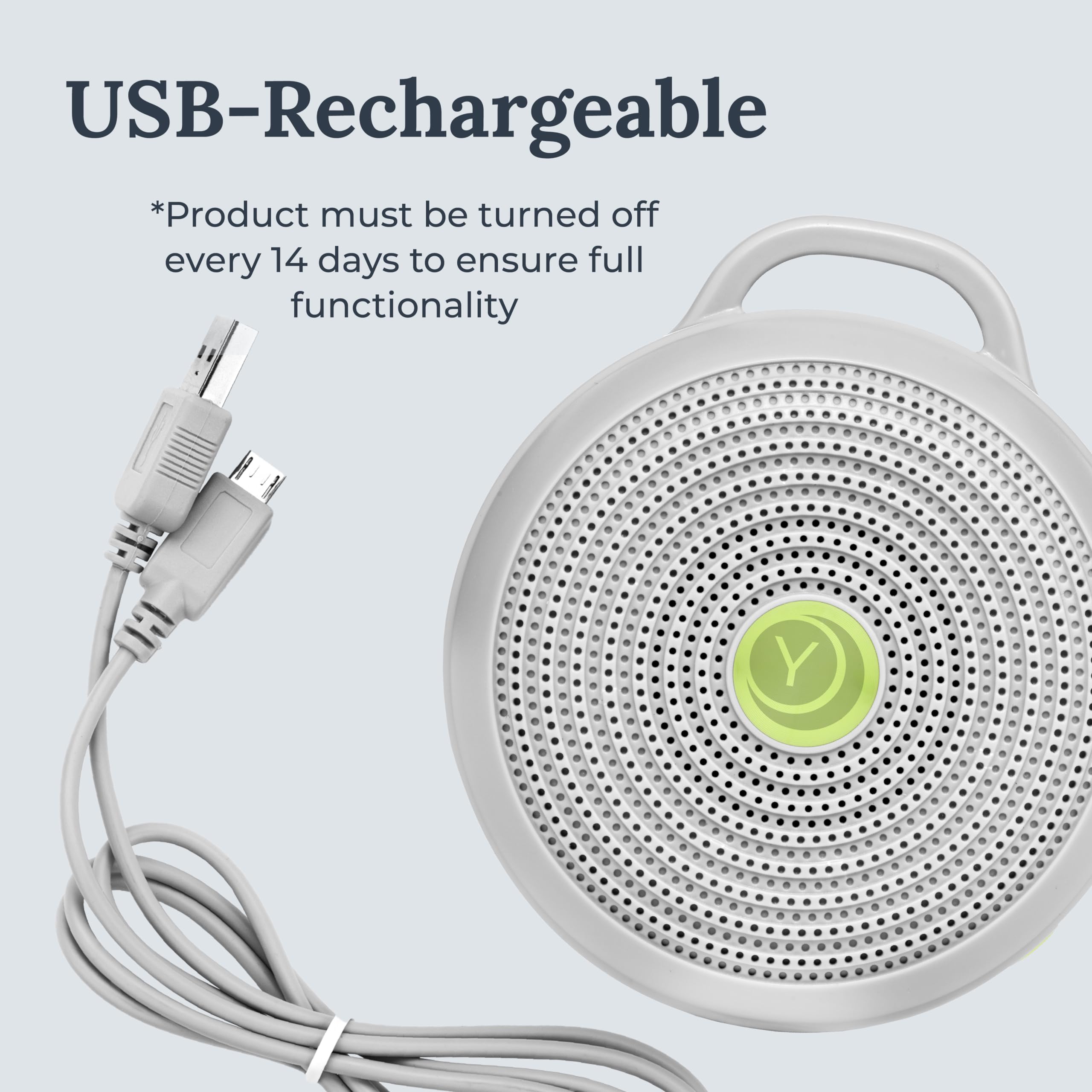 Yogasleep Hushh Portable White Noise Machine for Baby — 3 Soothing Sounds, Compact & USB-Rechargeable