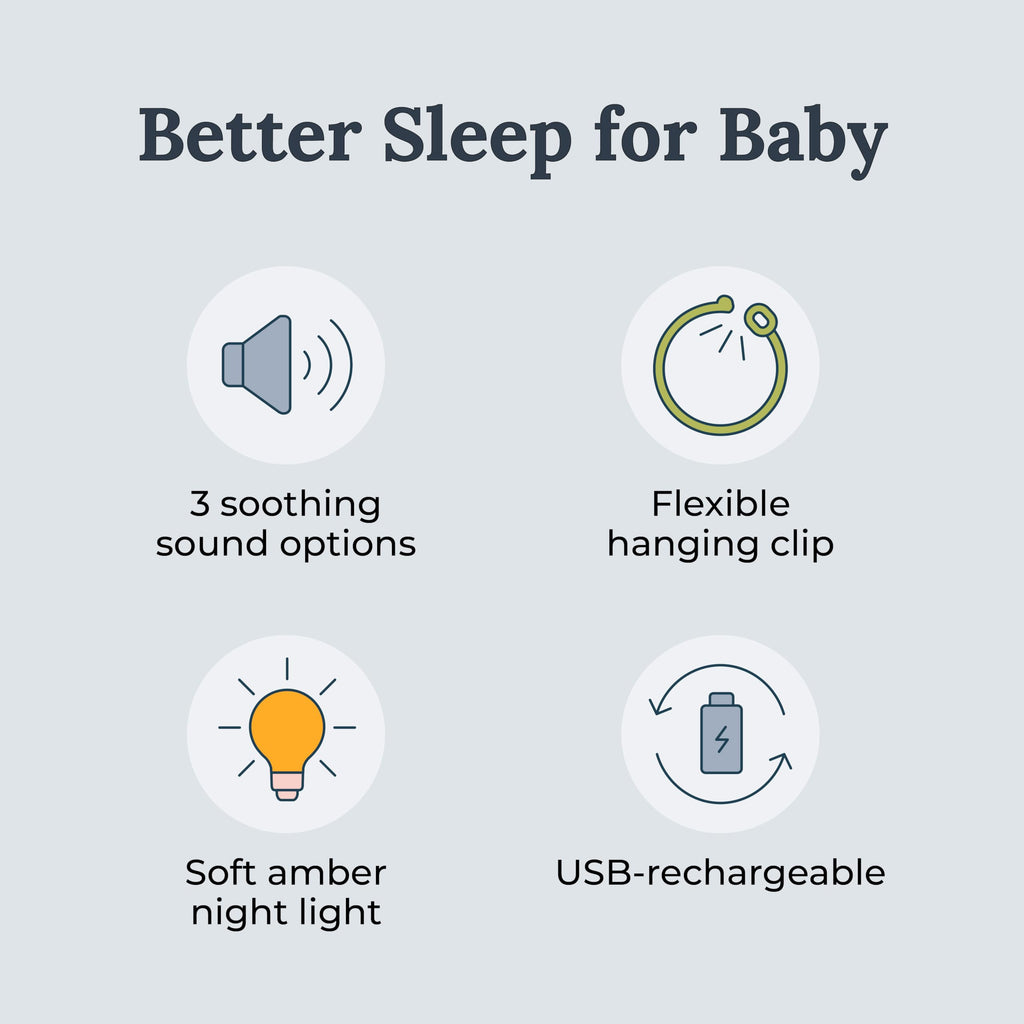 Yogasleep Hushh Portable White Noise Machine for Baby — 3 Soothing Sounds, Compact & USB-Rechargeable