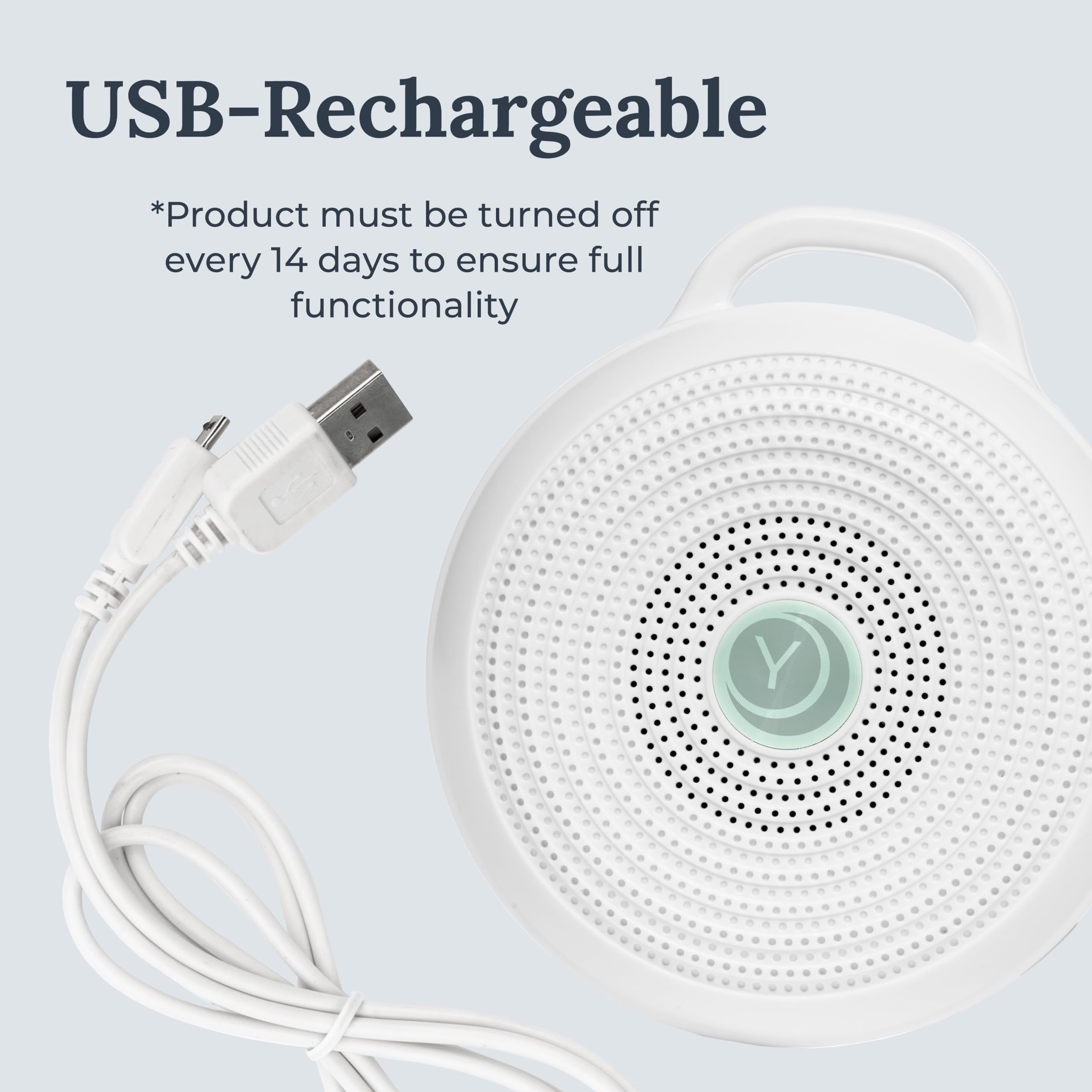 Yogasleep Rohm Portable White Noise Sound Machine — 3 Sounds, 24h Playback