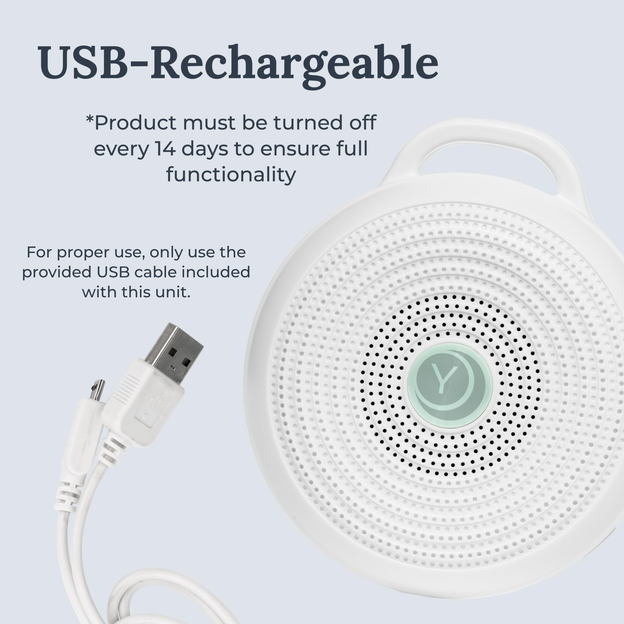 Yogasleep Rohm Portable White Noise Sound Machine (2-Pack) – 3 Sounds, USB Rechargeable, Noise Masking for Sleep & Focus