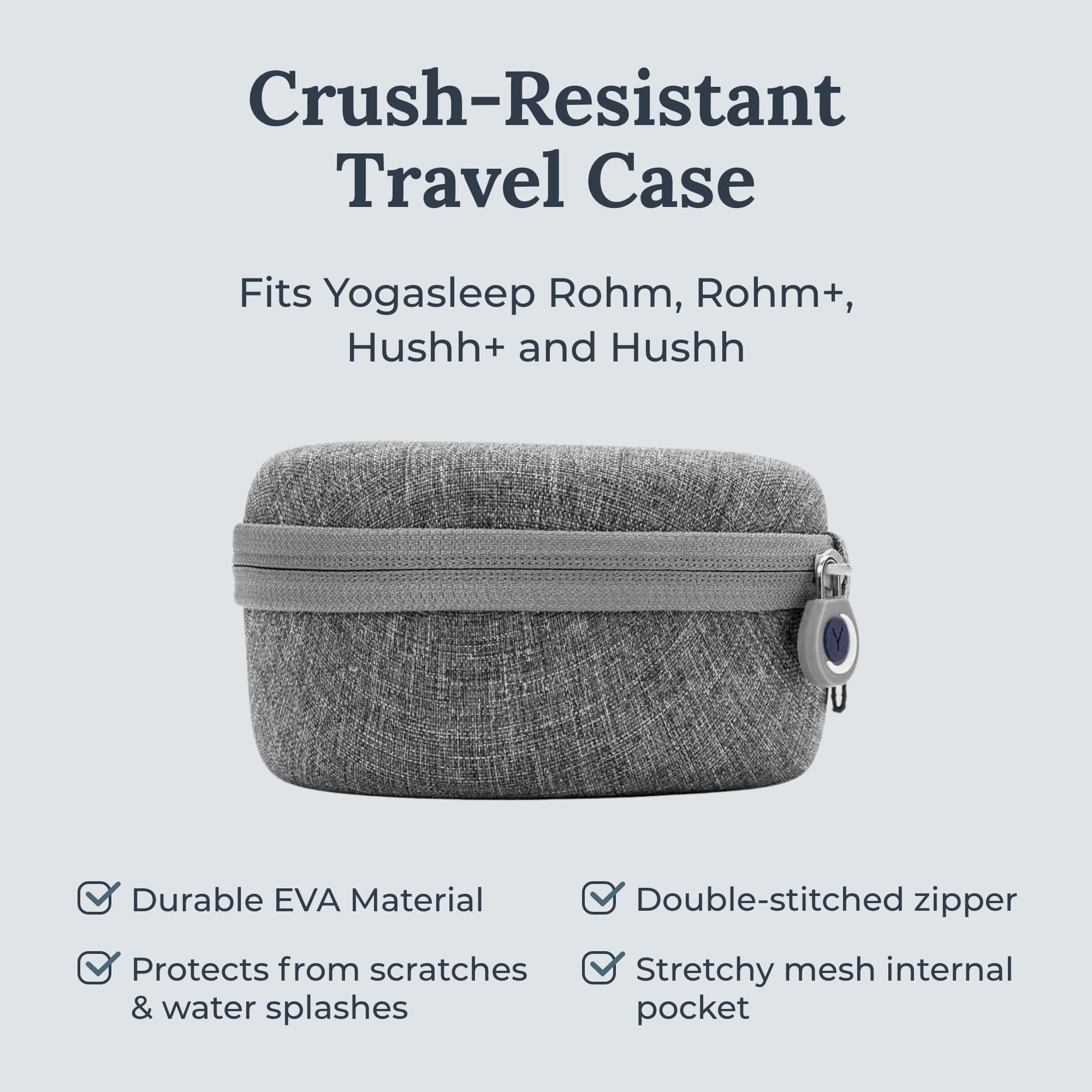 Yogasleep Rohm Portable White Noise Sound Machine + Travel Case – Grey