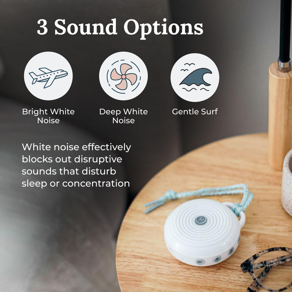 Yogasleep Rohm Portable White Noise Sound Machine (2-Pack) – 3 Sounds, USB Rechargeable, Noise Masking for Sleep & Focus