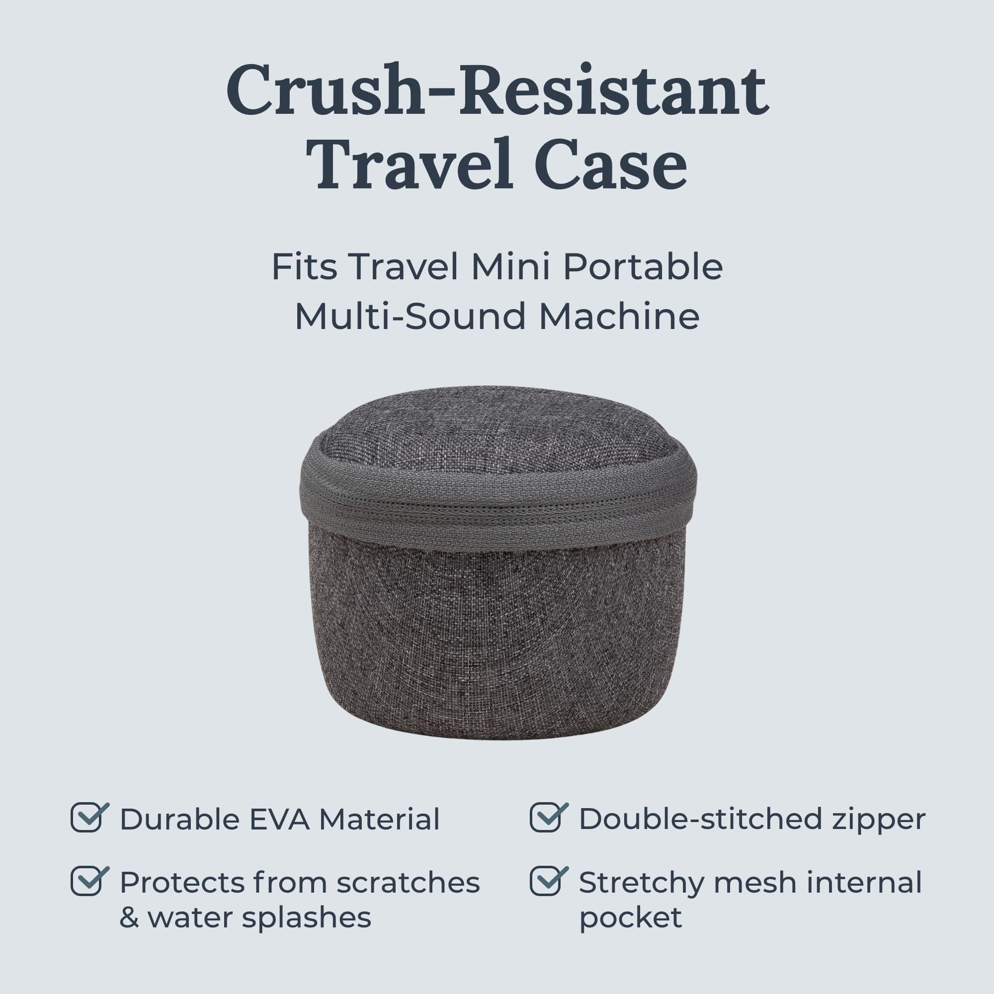 YOGASLEEP Travel Mini Crush-Resistant Case – Gray