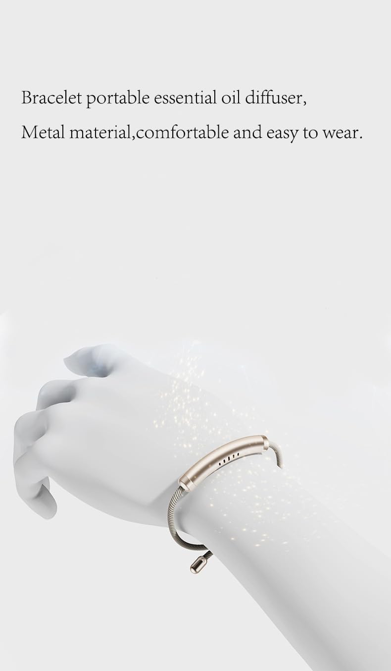 YOLAXGA Essential Oil Diffuser Bracelet – Aromatherapy Zinc Alloy Locket with Canvas Weaving, Adjustable Wristband | Gift Set for Women & Men