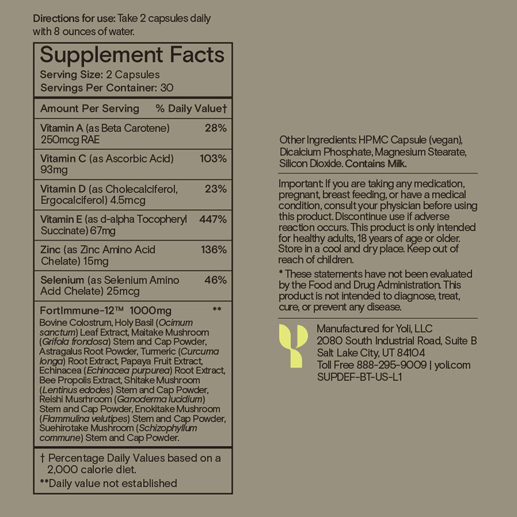 Yoli Defend - Supports Your Immunity And Boosts Your Immune Response at a Cellular Level