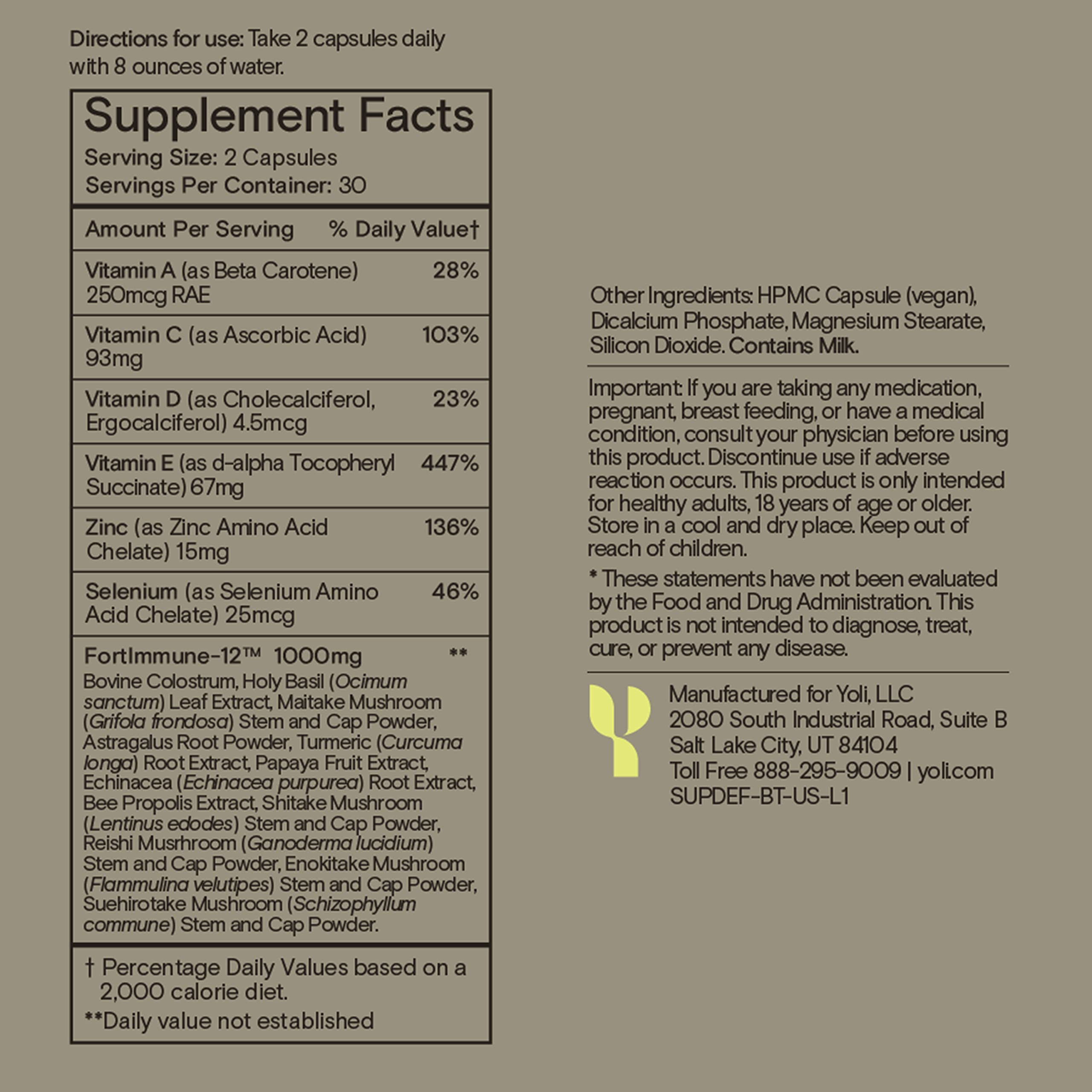 Yoli Defend - Supports Your Immunity And Boosts Your Immune Response at a Cellular Level