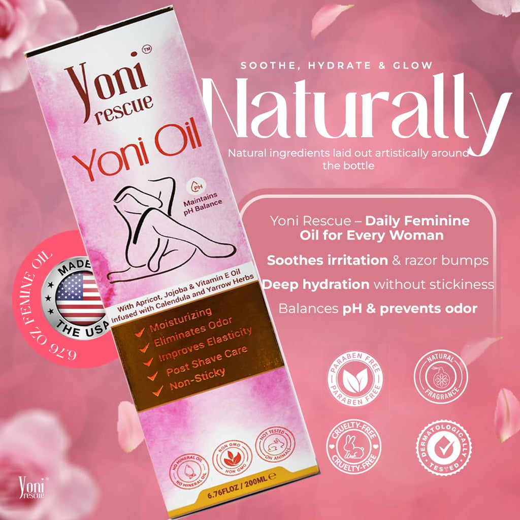 Yoni Rescue Yoni Oil 6.76 oz — Hydration, pH Balance & Comfort for Women