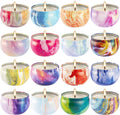 YOROXRG 16-Pack Scented Candles Gift Set – 2.5oz Soy Wax in Travel Tin Jars