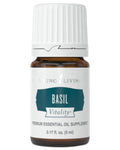 Young Living Basil Vitality 5ml | Culinary Essential Oil for Flavor, Vegan-Friendly & Wellness