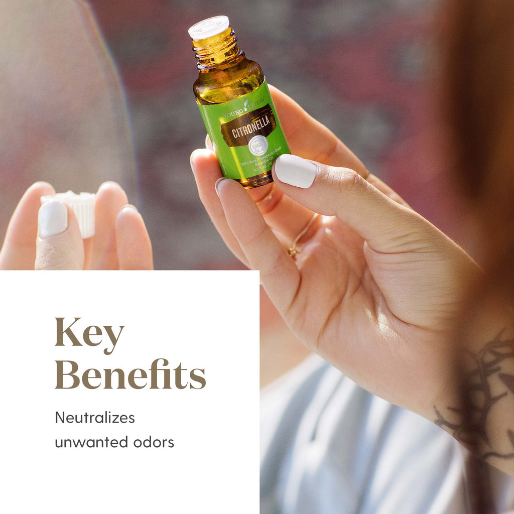 Young Living Citronella Essential Oil - Harness The Power of Nature to Create a More Invigorating Outdoor Environment - 15 ml