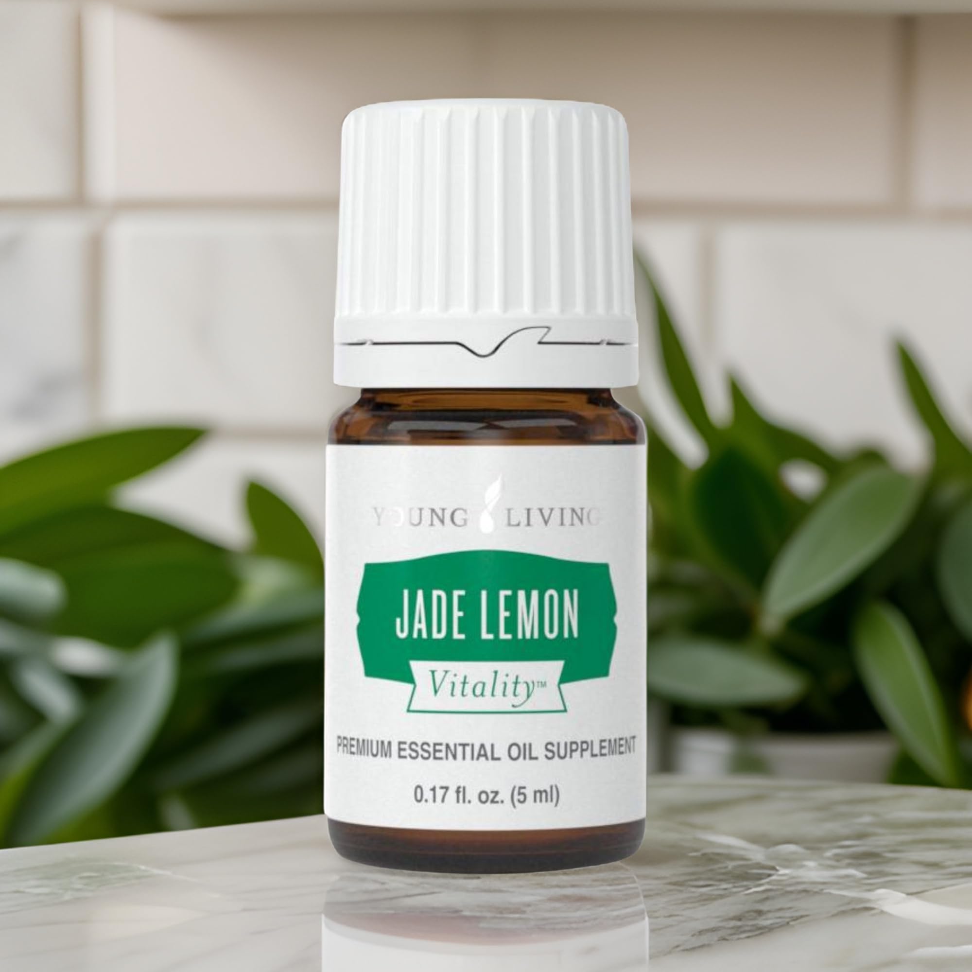 Young Living Jade Lemon Vitality 5 ml | Fresh Culinary Essential Oil with Natural Cleansing Properties