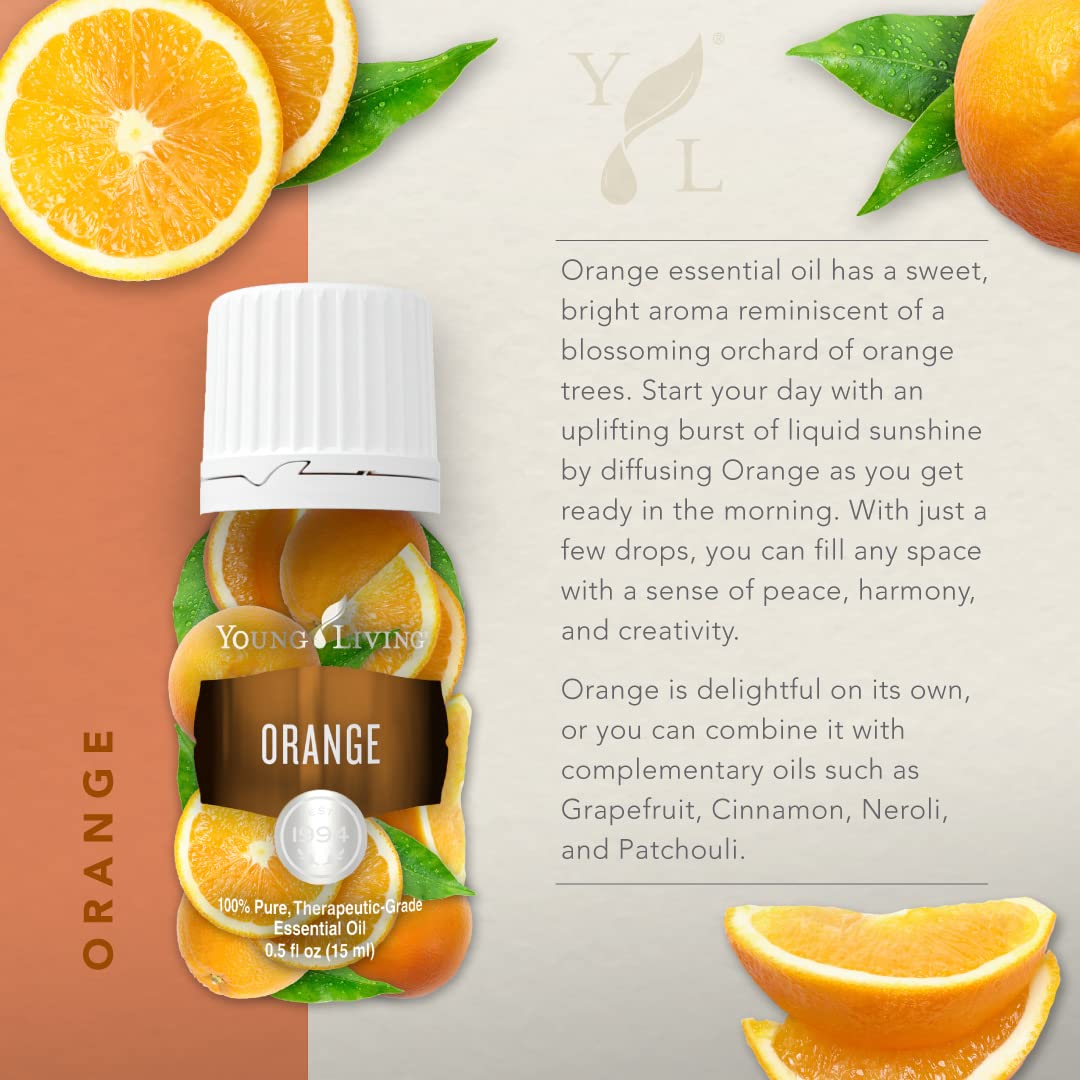 Young Living Orange Essential Oil 15ml – Brighten & Uplift Your Space