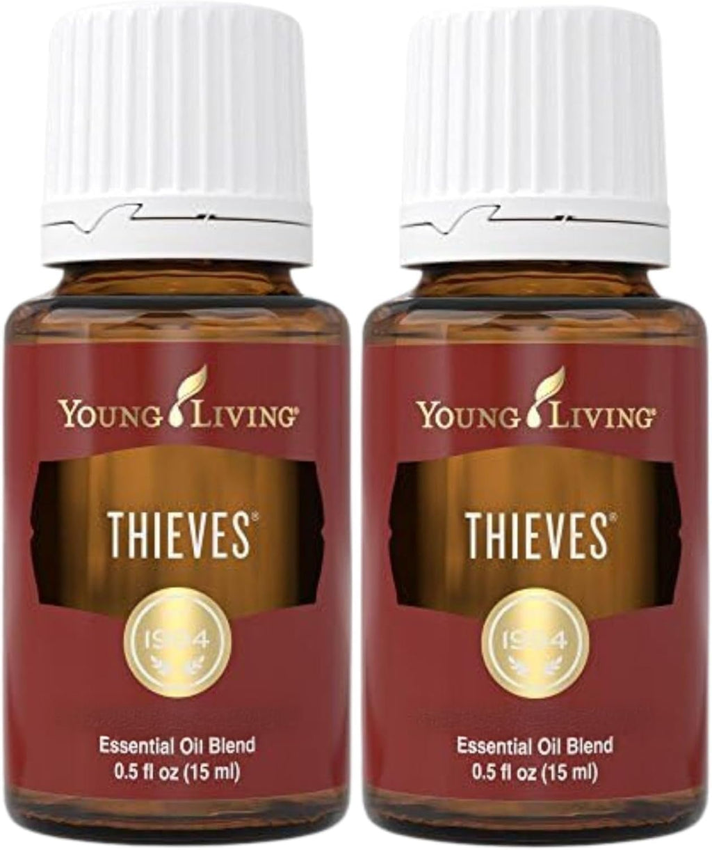 Young Living Thieves Essential Oil Blend 15ml – Pack of 2 – Rosemary & Eucalyptus