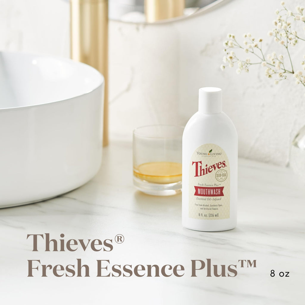 Young Living Thieves Fresh Essence Mouthwash – Alcohol-Free, 8 fl oz