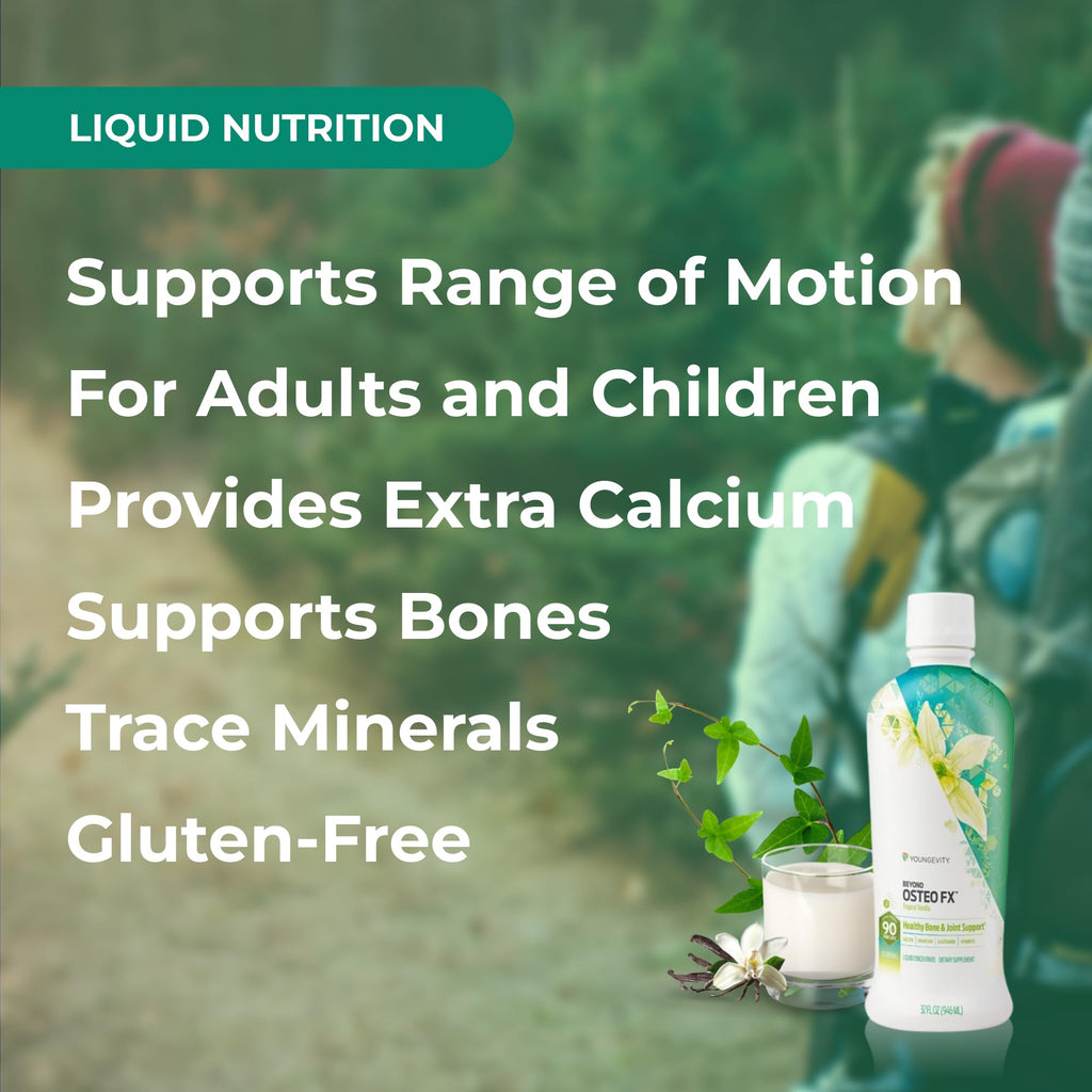 Youngevity Beyond Osteo-Fx Liquid 32 oz Pack of 4 – Calcium, Magnesium & 77 Trace Minerals