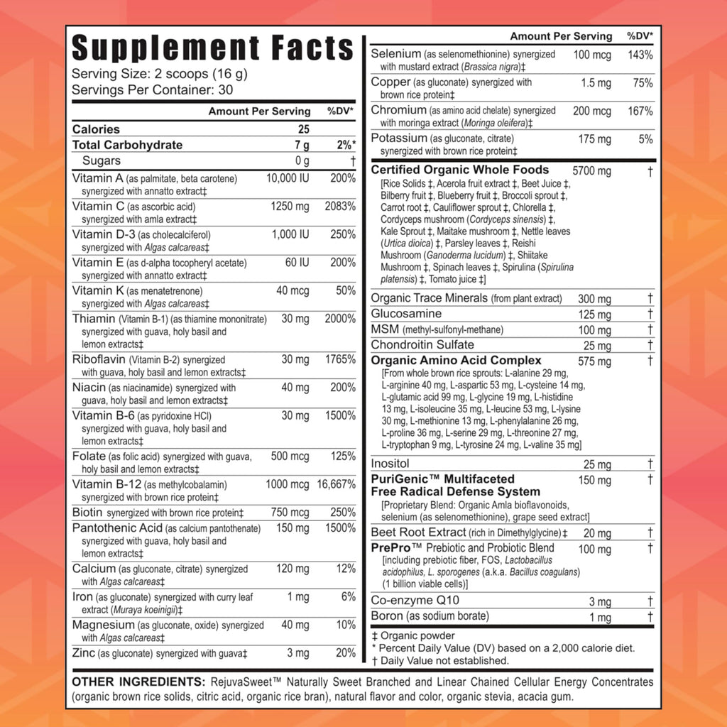 Youngevity Beyond Tangy Tangerine 2.0 Citrus Peach Fusion – Multi-Vitamin & Mineral Complex | 8,000 ORAC