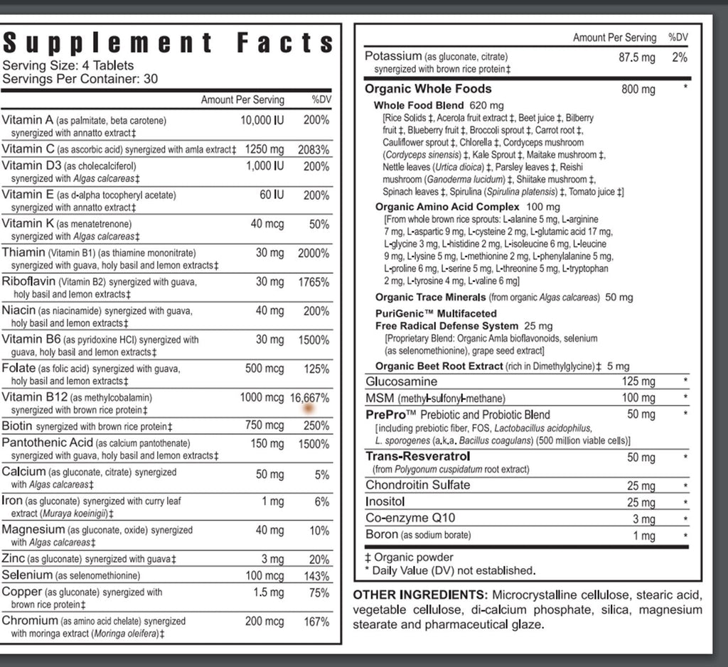 Youngevity Beyond Tangy Tangerine 2.0 – Multi-Vitamin & Mineral Complex | 160,000 ORAC | 120 Tablets | 6-Pack | Natural & Whole Foods