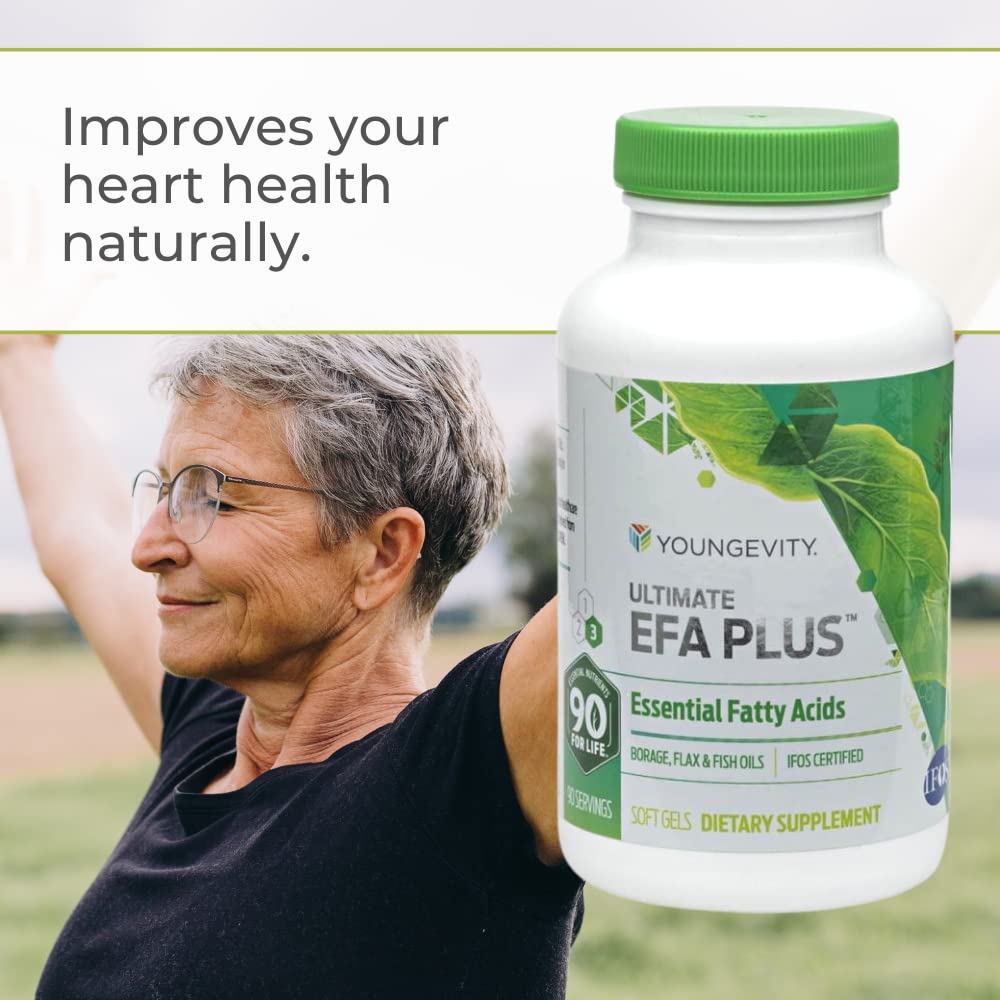 Youngevity EFA Plus 90-4 Pack – Four 90-Count Capsules of Essential Fatty Acids