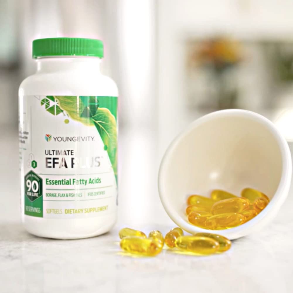 Youngevity EFA Plus 90-4 Pack – Four 90-Count Capsules of Essential Fatty Acids