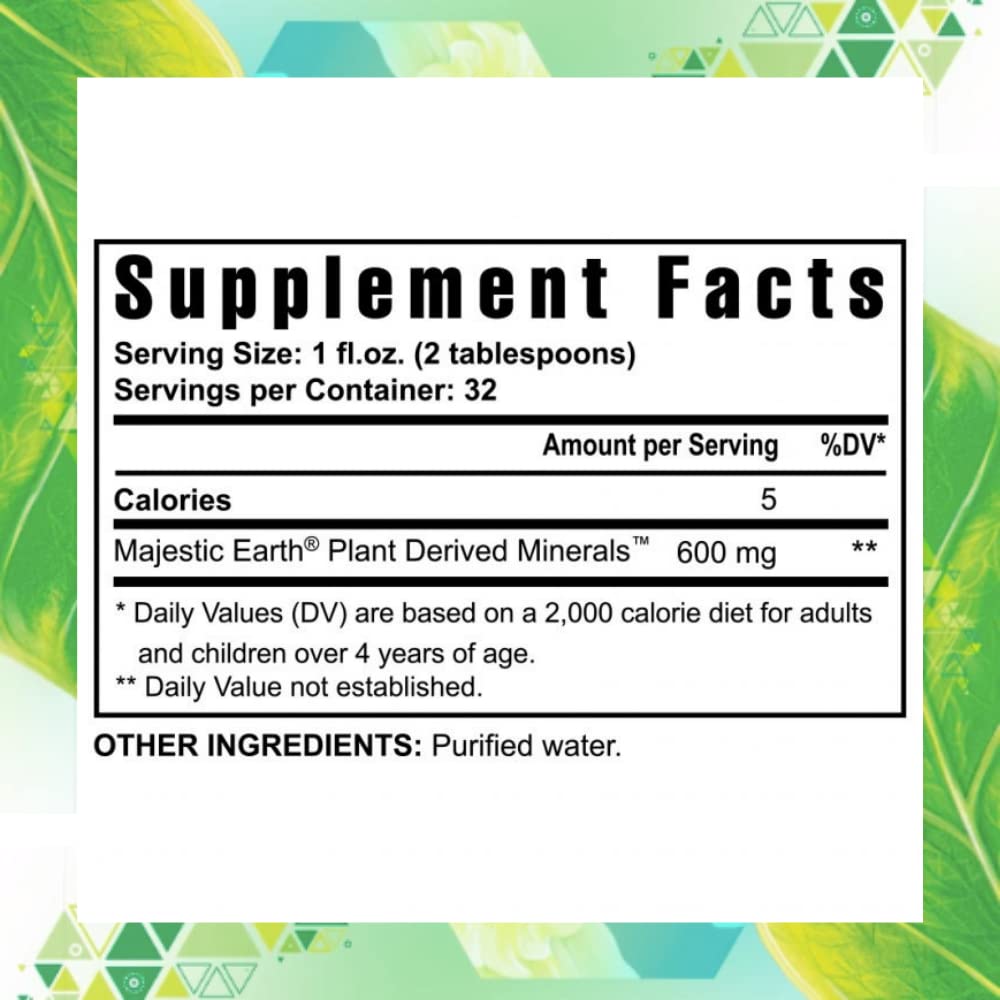 Youngevity Plant Derived Liquid Minerals | 77+ Trace Minerals, 19,000 mg Plant Mineral Solids – 32 oz Pack of 4