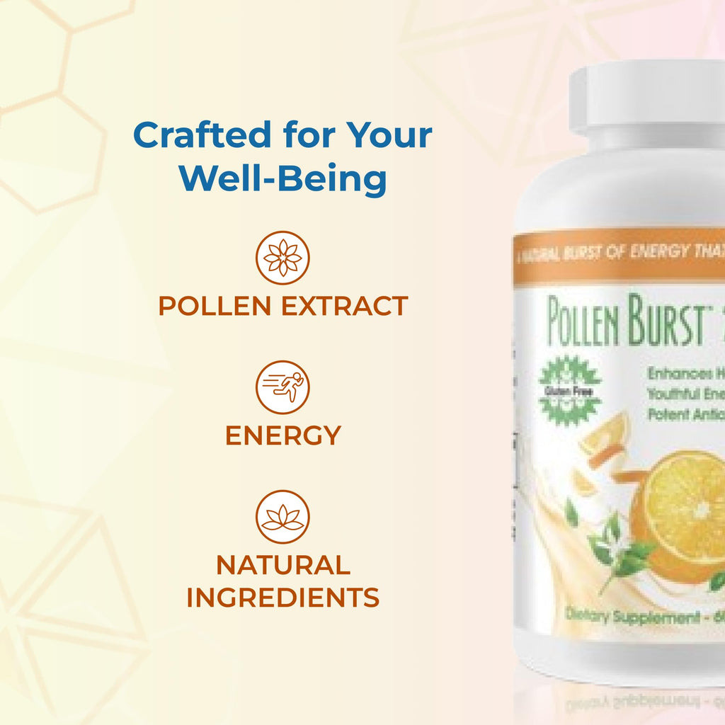 Youngevity Pollen Burst Tabs – Organic Hypoallergenic Pollen Extracts, 60 Tablets