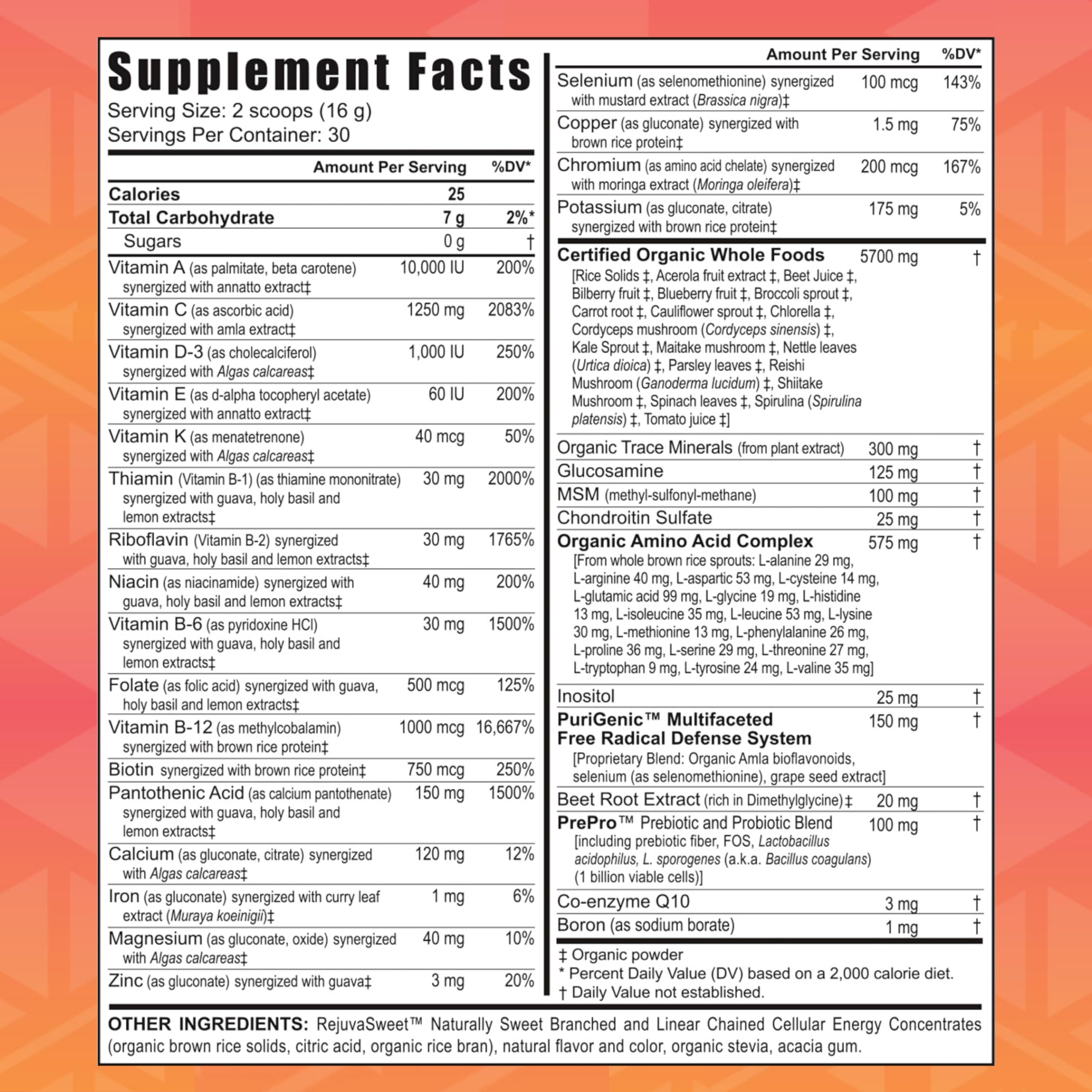 Youngevity Beyond Tangy Tangerine 2.0 Citrus Peach Fusion – Multi-Vitamin & Mineral Complex | 8,000 ORAC