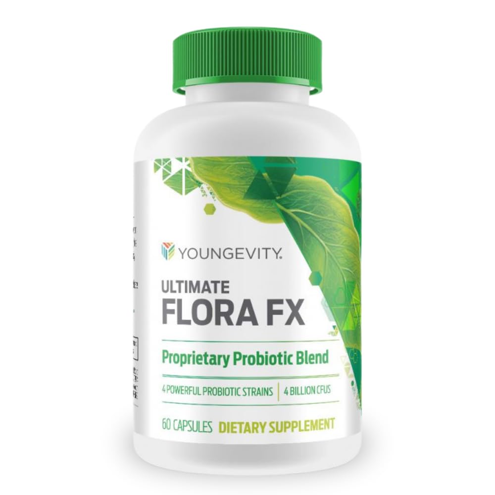 Youngevity Ultimate Flora FX Probiotic Supplement – 4 Bottles, 60 Capsules Each