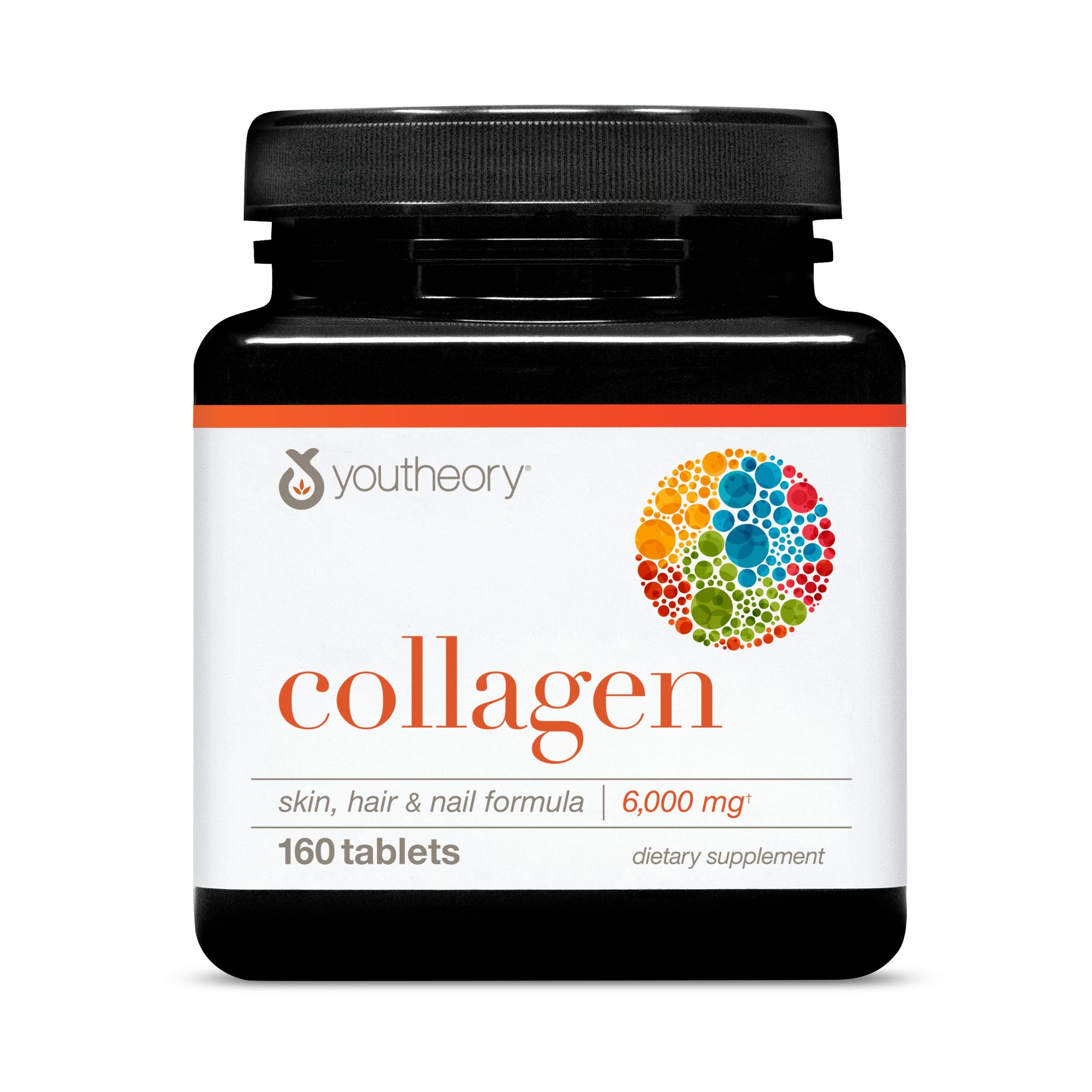 Youtheory Advanced Collagen 6,000 mg with Vitamin C & Amino Acids – 160 Tablets
