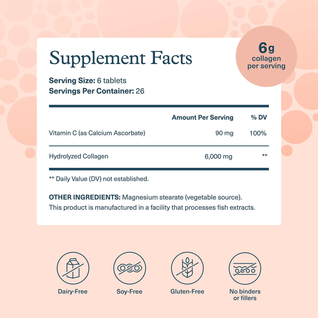Youtheory Advanced Collagen 6,000 mg with Vitamin C & Amino Acids – 160 Tablets