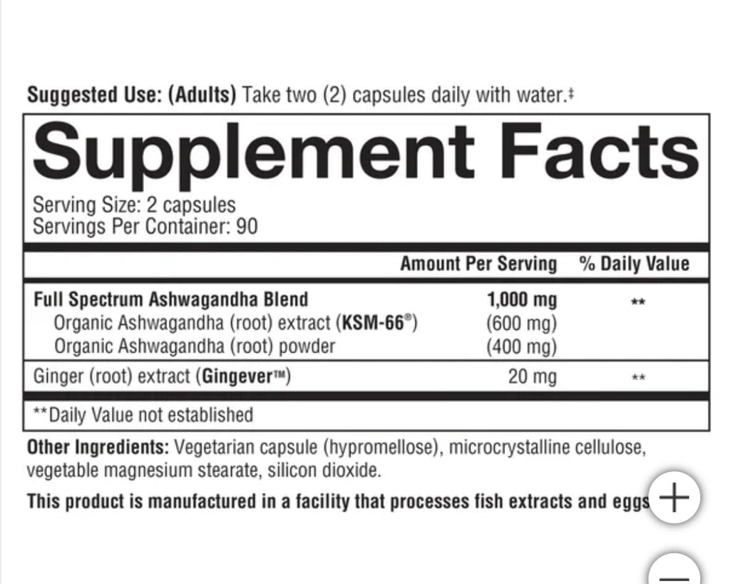 Youtheory Ashwagandha 1000mg with KSM-66 – 180 Caps | Stress Support