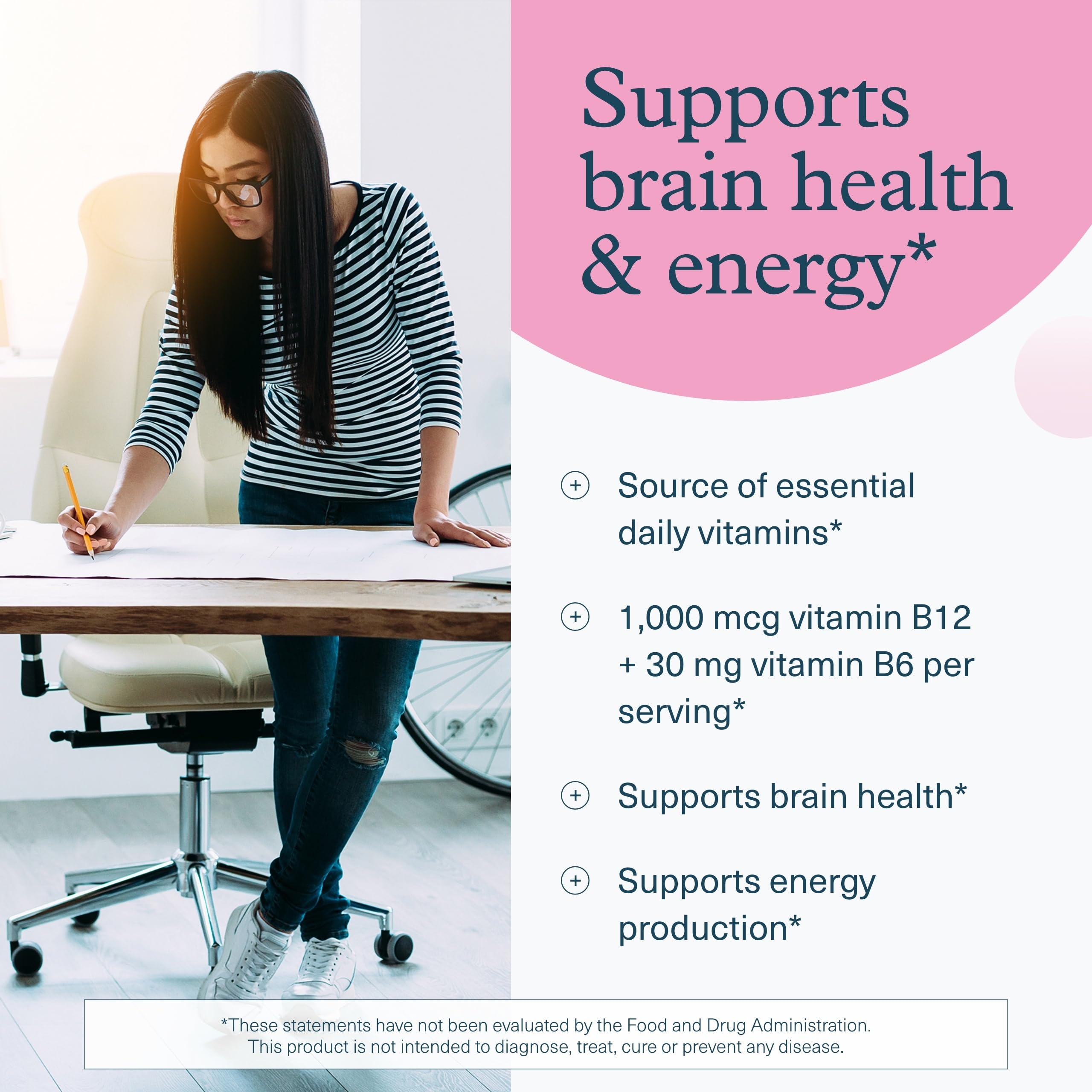 Youtheory B12B6 – Vegan B12 & B6 – Brain Health, Energy & Immunity – 60 Vegetarian Capsules