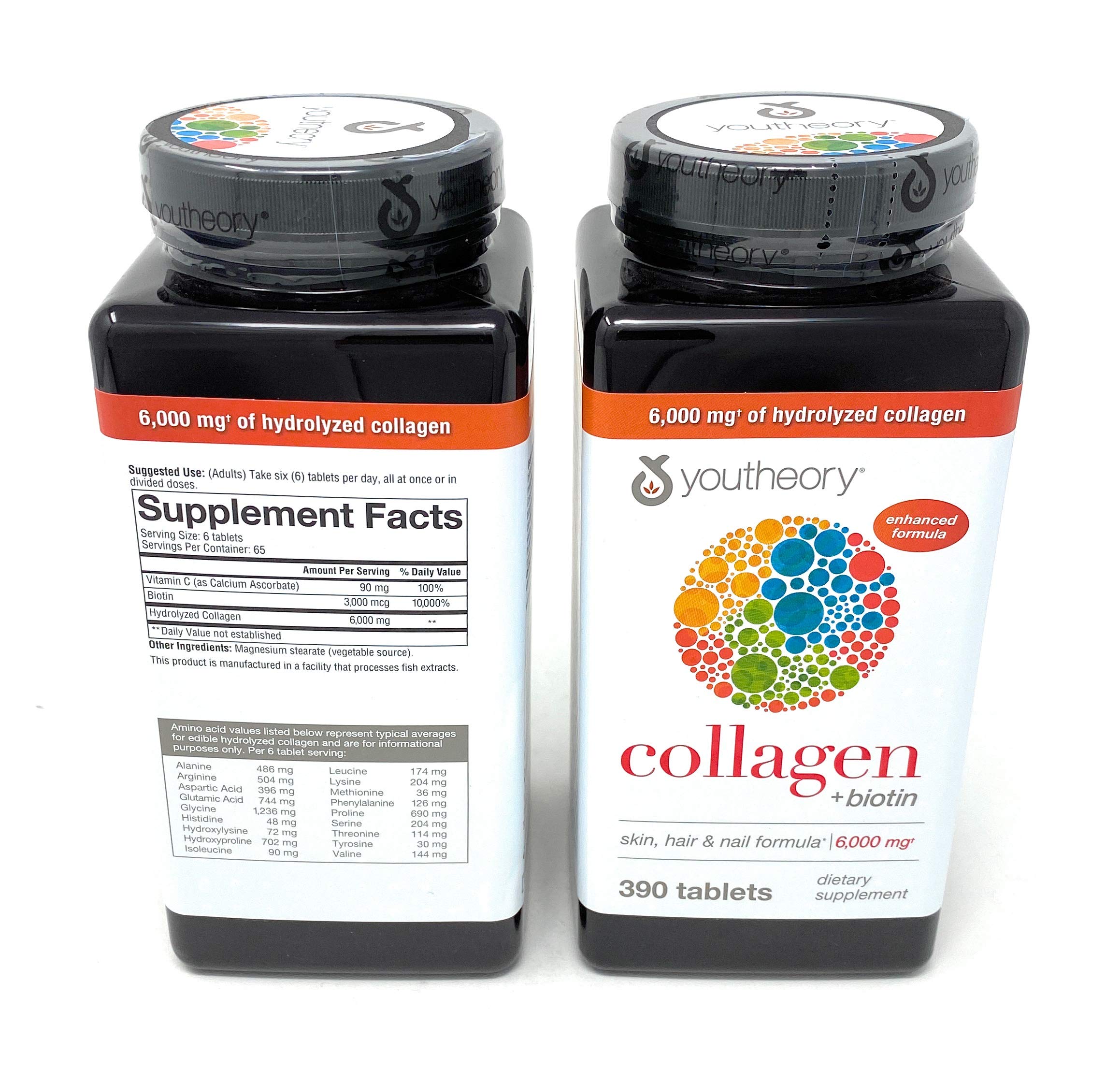 Youtheory Collagen Advanced Formula Tablets – 780 Count (2-Pack) with Vitamin C & Biotin