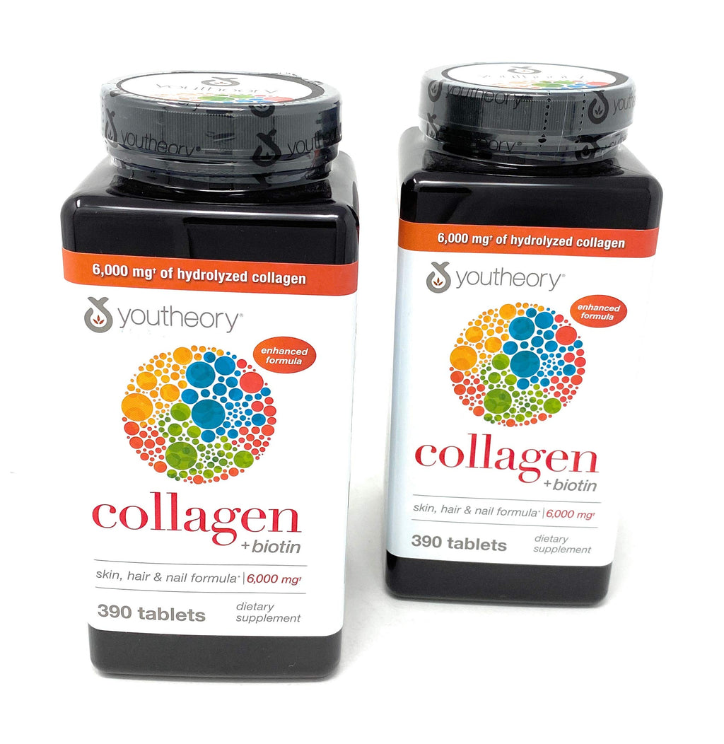 Youtheory Collagen Advanced Formula Tablets – 780 Count (2-Pack) with Vitamin C & Biotin