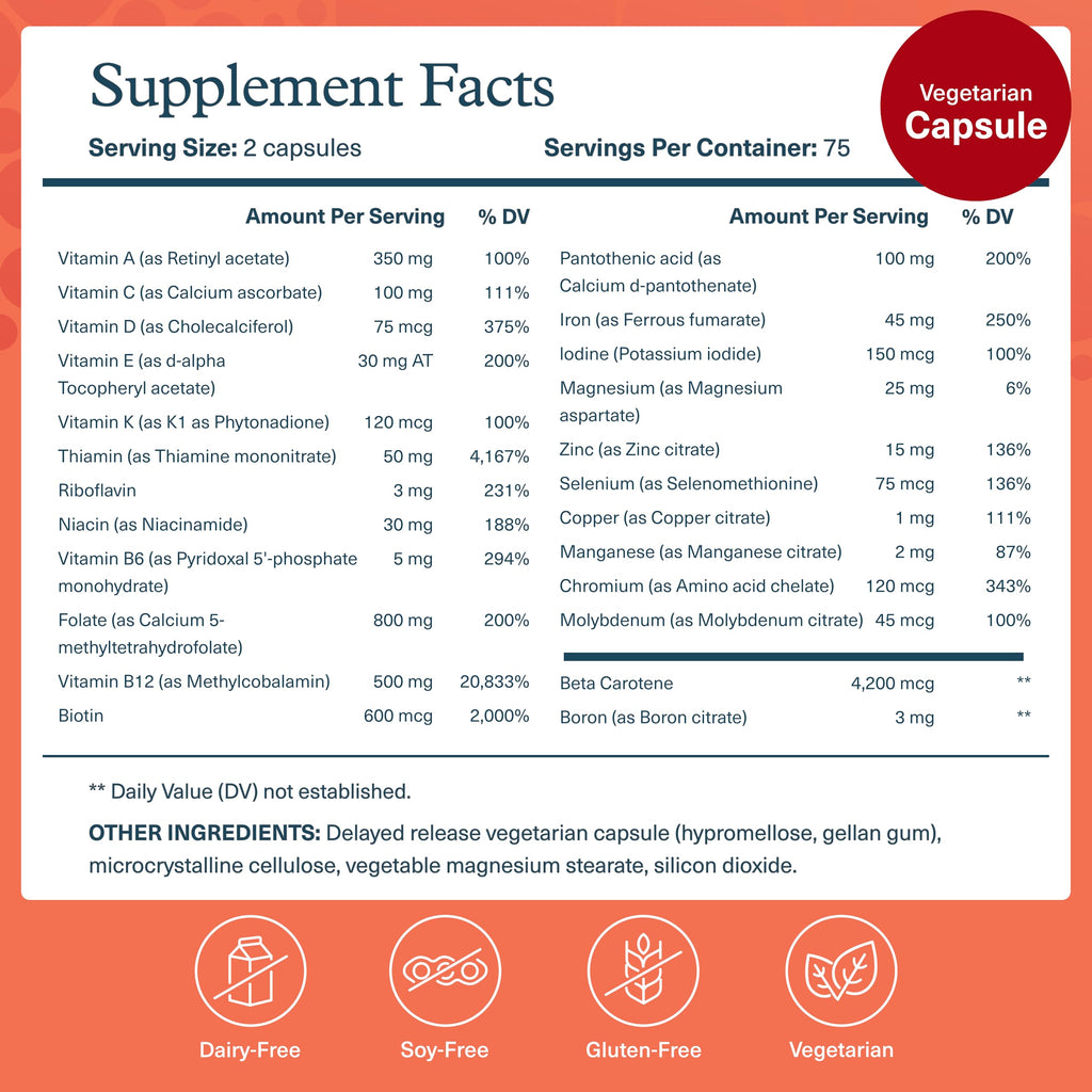 Youtheory High Potency Multi GLP-1 Support | High Absorption Multivitamins for Immune & Bone Health - 150 Vegetarian Capsules