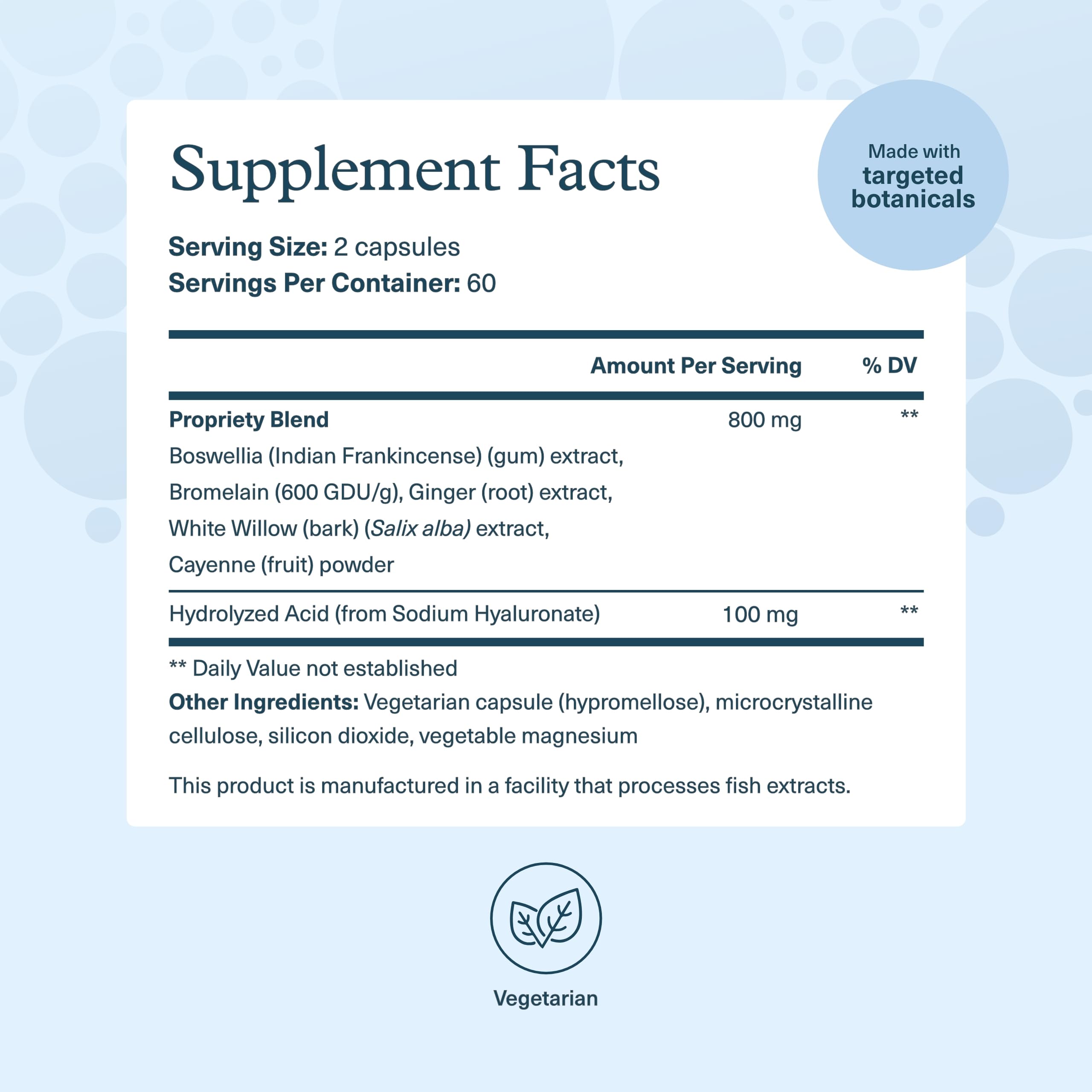 Youtheory Hyaluronic Acid Advanced Formula - Joint & Skin Support with Boswellia - Dairy/Soy/Gluten Free - 120 Veg Capsules