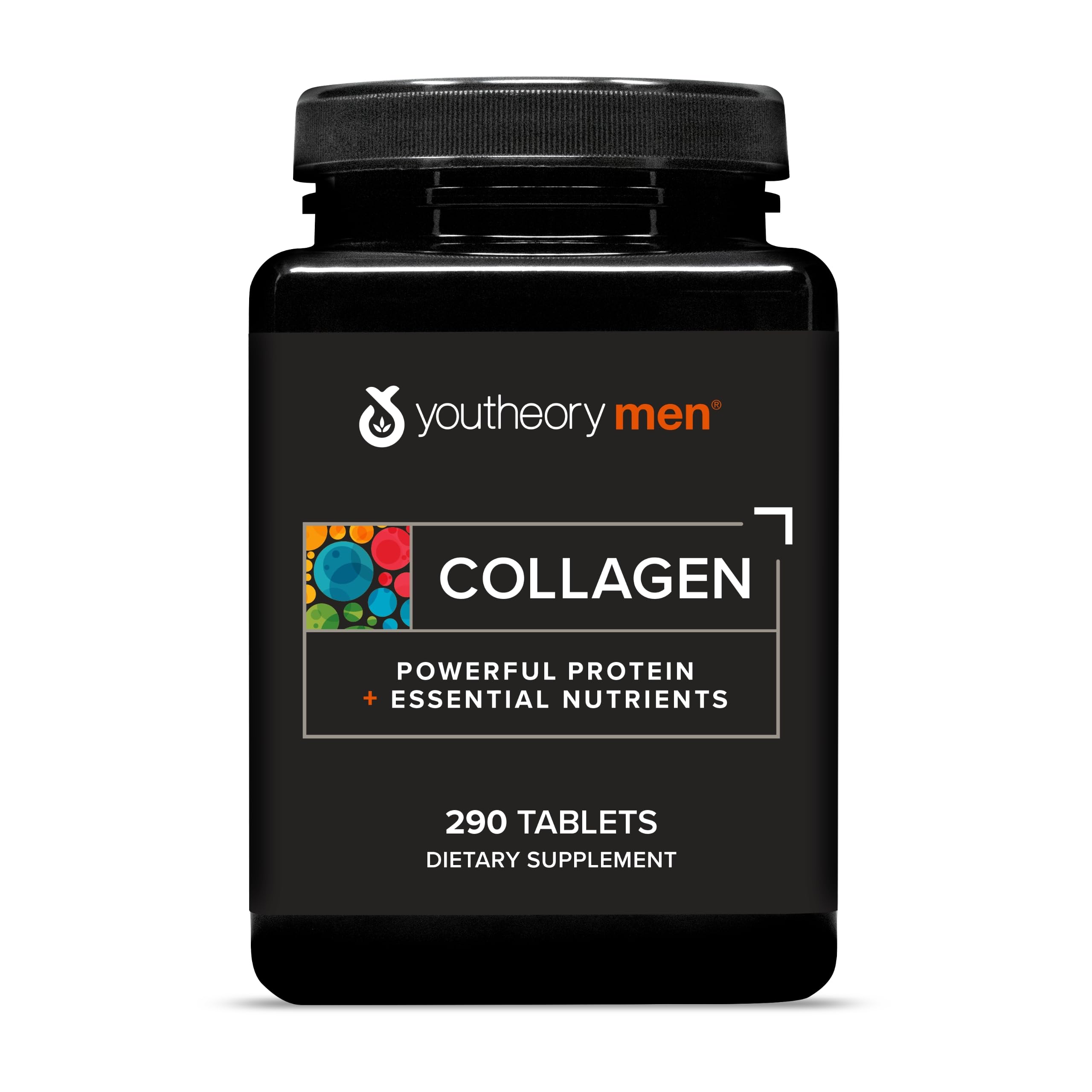 Youtheory Men's Collagen - 5,000 mg | 290 Tablets (48-Day Supply) | Joint, Skin, Hair & Nail Support